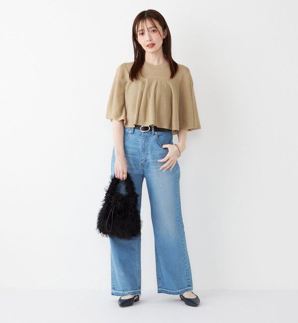 SHIPS Colors 「SHIPS Colors:〈手洗い可能〉シアー フレアスリーブ ニット◇」|ニット・セーター|