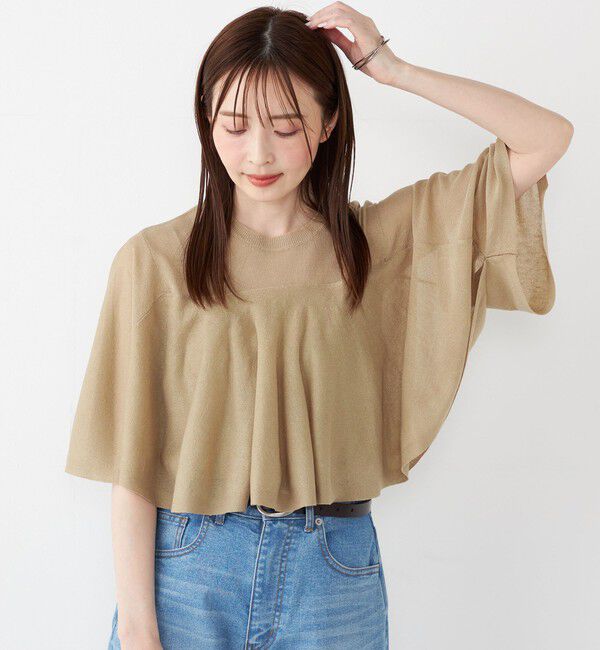 SHIPS Colors 「SHIPS Colors:〈手洗い可能〉シアー フレアスリーブ ニット◇」|ニット・セーター|