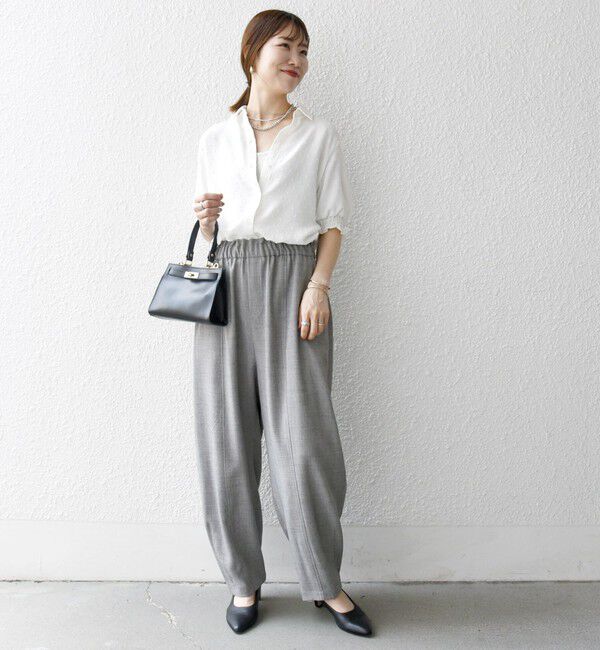 SHIPS any「SHIPS any:〈洗濯機可能〉カットドビー ジャージー パフ シャツ」|Tシャツ・カットソー|