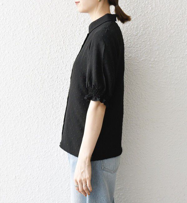 SHIPS any「SHIPS any:〈洗濯機可能〉カットドビー ジャージー パフ シャツ」|Tシャツ・カットソー|