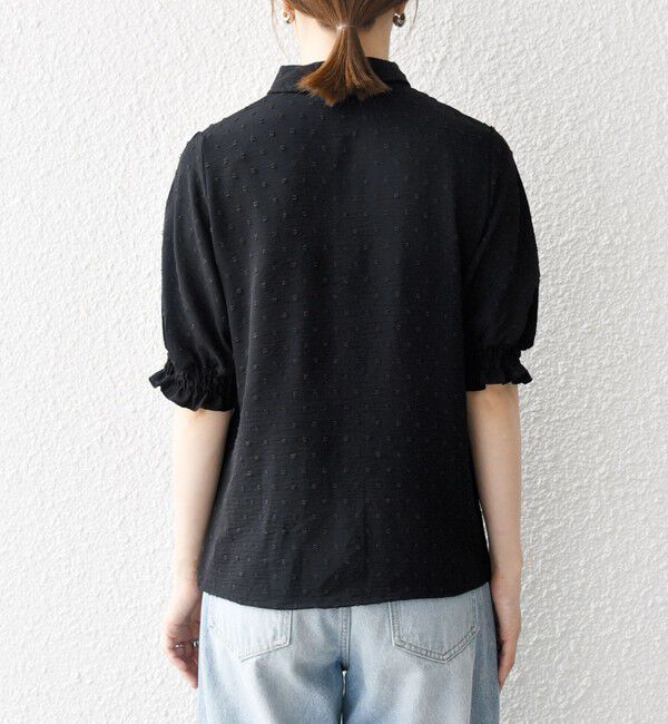 SHIPS any「SHIPS any:〈洗濯機可能〉カットドビー ジャージー パフ シャツ」|Tシャツ・カットソー|