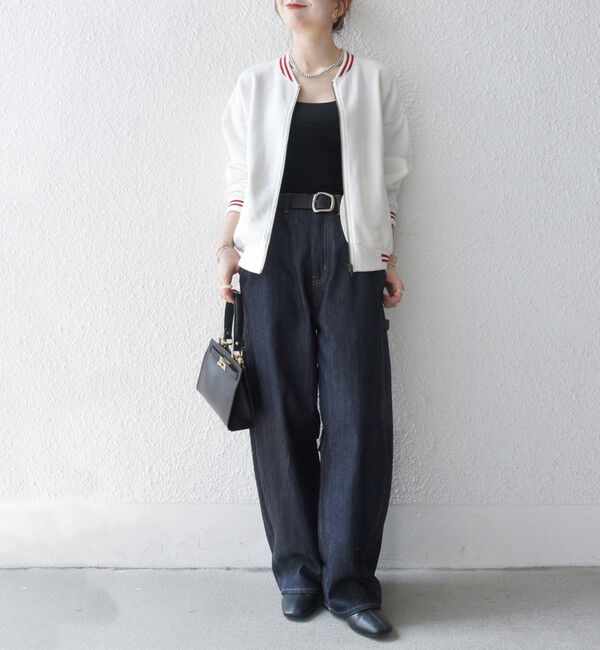 SHIPS any「【SHIPS any別注】La Hutte:〈洗濯機可能〉裏起毛 ロゴ ジップ ブルゾン」|ブルゾン・スタジャン|