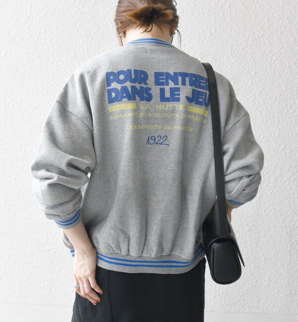 SHIPS any「【SHIPS any別注】La Hutte:〈洗濯機可能〉裏起毛 ロゴ ジップ ブルゾン」|ブルゾン・スタジャン|