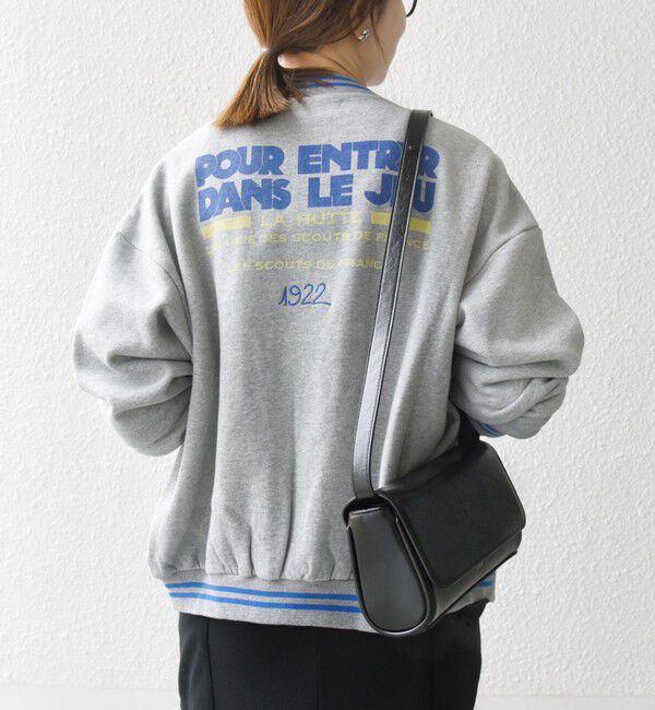 SHIPS any「【SHIPS any別注】La Hutte:〈洗濯機可能〉裏起毛 ロゴ ジップ ブルゾン」|ブルゾン・スタジャン|