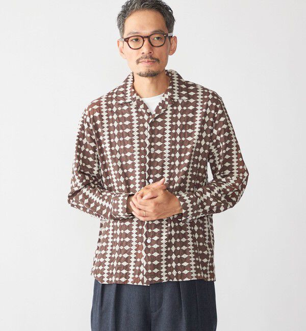 SHIPS「SHIPS: エンブロイダリー オープンカラー ロングスリーブ シャツ」|シャツ・ブラウス|