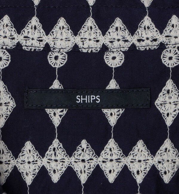 SHIPS「SHIPS: エンブロイダリー オープンカラー ロングスリーブ シャツ」|シャツ・ブラウス|