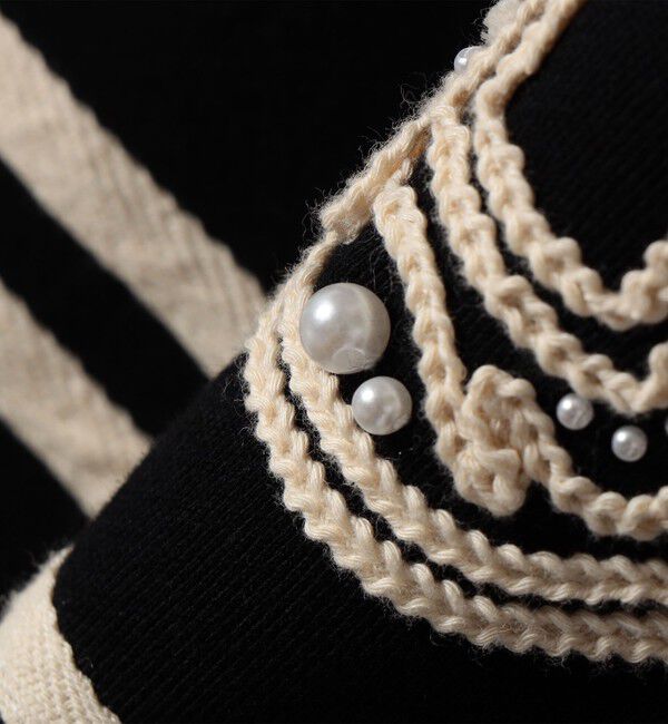 SHIPS any「SHIPS any:〈洗濯機可能〉裏起毛 パールモチーフ 刺繍 ワイド スウェット」|スウェット・ジャージ|