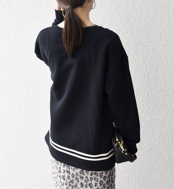 SHIPS any「SHIPS any:〈洗濯機可能〉裏起毛 パールモチーフ 刺繍 ワイド スウェット」|スウェット・ジャージ|