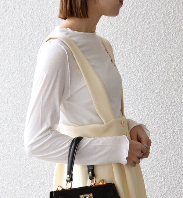 SHIPS any「SHIPS any:〈手洗い可能〉シアー コットン ボトルネック メロウ プルオーバー」|Tシャツ・カットソー|