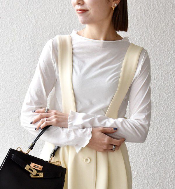 SHIPS any「SHIPS any:〈手洗い可能〉シアー コットン ボトルネック メロウ プルオーバー」|Tシャツ・カットソー|