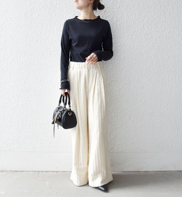 SHIPS any「SHIPS any:〈手洗い可能〉シアー コットン ボトルネック メロウ プルオーバー」|Tシャツ・カットソー|