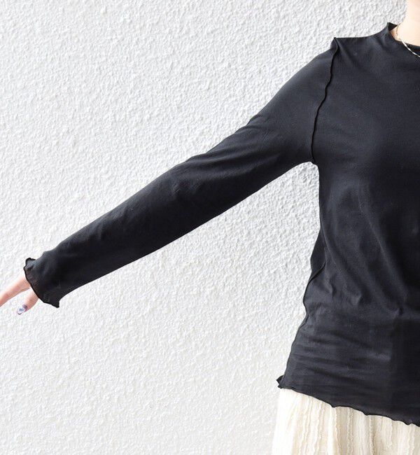 SHIPS any「SHIPS any:〈手洗い可能〉シアー コットン ボトルネック メロウ プルオーバー」|Tシャツ・カットソー|