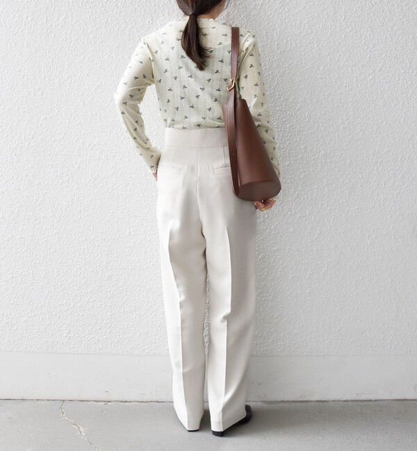 SHIPS any「SHIPS any:〈洗濯機可能〉フラワー アイレット ボトルネック メロウ プルオーバー」|Tシャツ・カットソー|