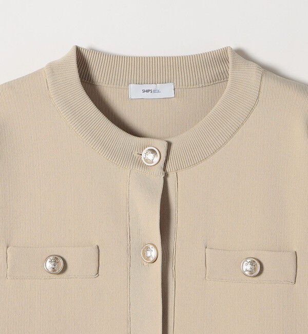 SHIPS any「SHIPS any:〈手洗い可能〉クルーネック ニット ジャケット カーディガン」|カーディガン|