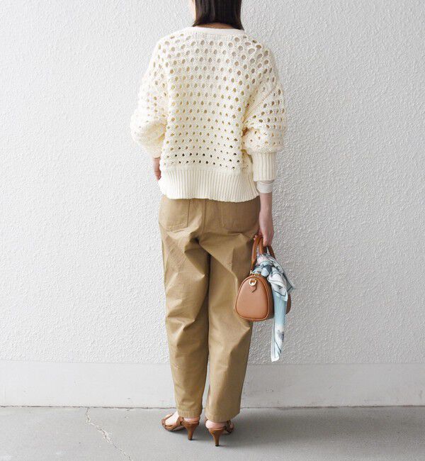 SHIPS any「SHIPS any:〈手洗い可能〉コットン ミックス 透かし編み Vネック カーディガン」|カーディガン|