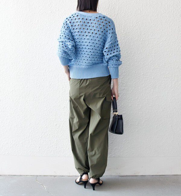 SHIPS any「SHIPS any:〈手洗い可能〉コットン ミックス 透かし編み Vネック カーディガン」|カーディガン|