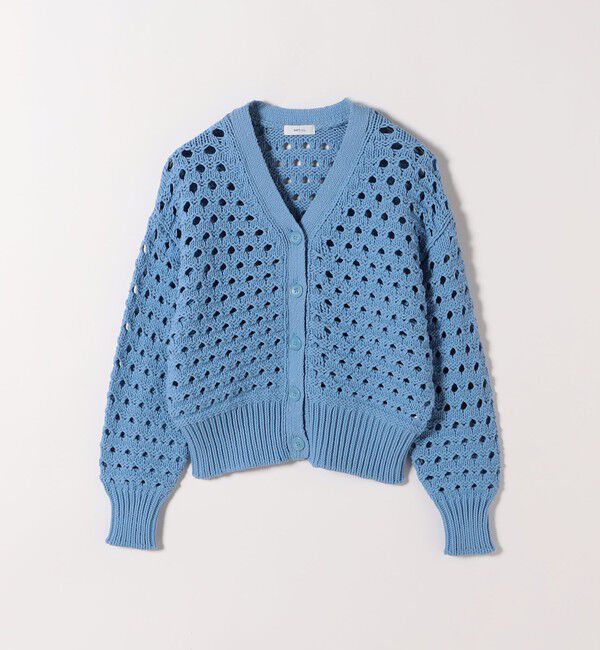 SHIPS any「SHIPS any:〈手洗い可能〉コットン ミックス 透かし編み Vネック カーディガン」|カーディガン|