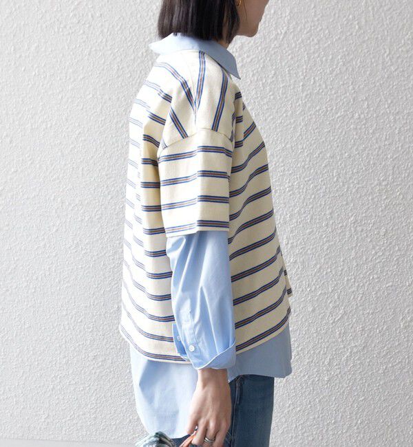 SHIPS any「SHIPS any:〈洗濯機可能〉マルチボーダー ワイド TEE」|Tシャツ・カットソー|