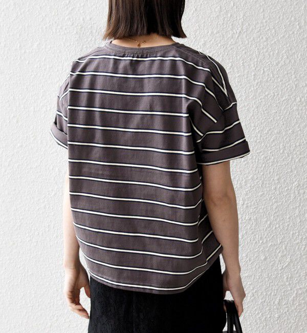 SHIPS any「SHIPS any:〈洗濯機可能〉マルチボーダー ワイド TEE」|Tシャツ・カットソー|