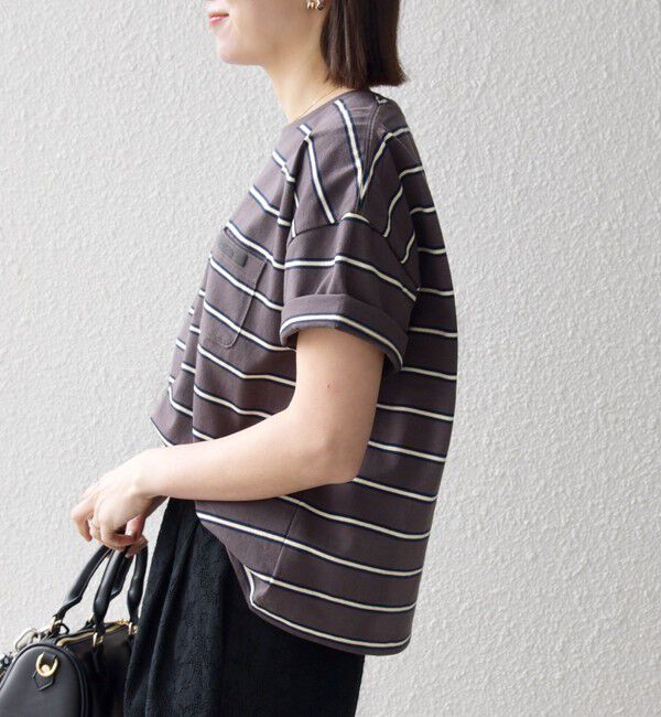 SHIPS any「SHIPS any:〈洗濯機可能〉マルチボーダー ワイド TEE」|Tシャツ・カットソー|