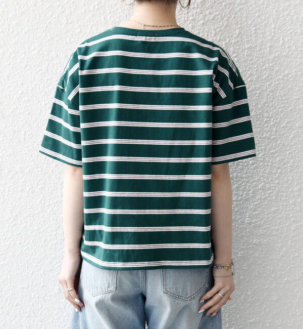 SHIPS any「SHIPS any:〈洗濯機可能〉マルチボーダー ワイド TEE」|Tシャツ・カットソー|