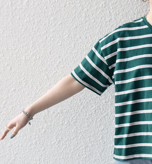 SHIPS any「SHIPS any:〈洗濯機可能〉マルチボーダー ワイド TEE」|Tシャツ・カットソー|