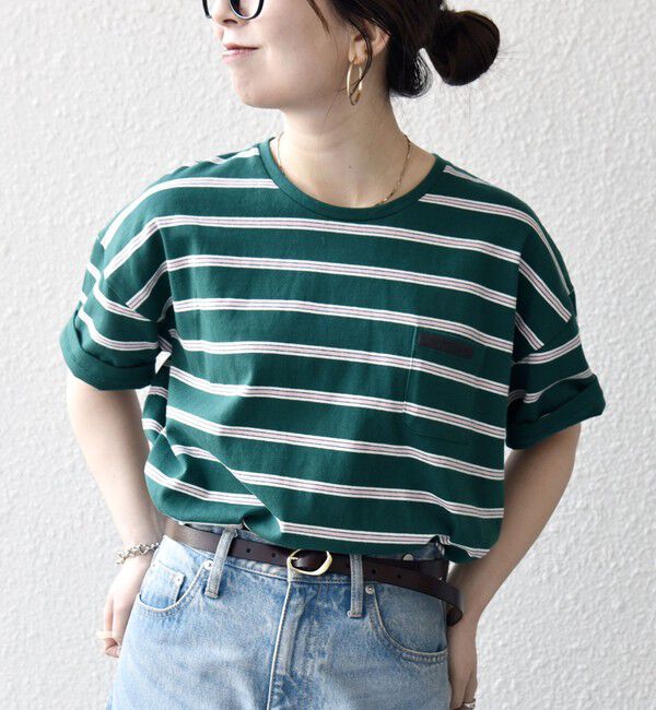 SHIPS any「SHIPS any:〈洗濯機可能〉マルチボーダー ワイド TEE」|Tシャツ・カットソー|