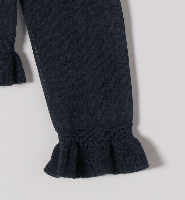 SHIPS any「《予約》SHIPS any:〈手洗い可能〉コットン ミックス シアー フリル カーディガン」|カーディガン|