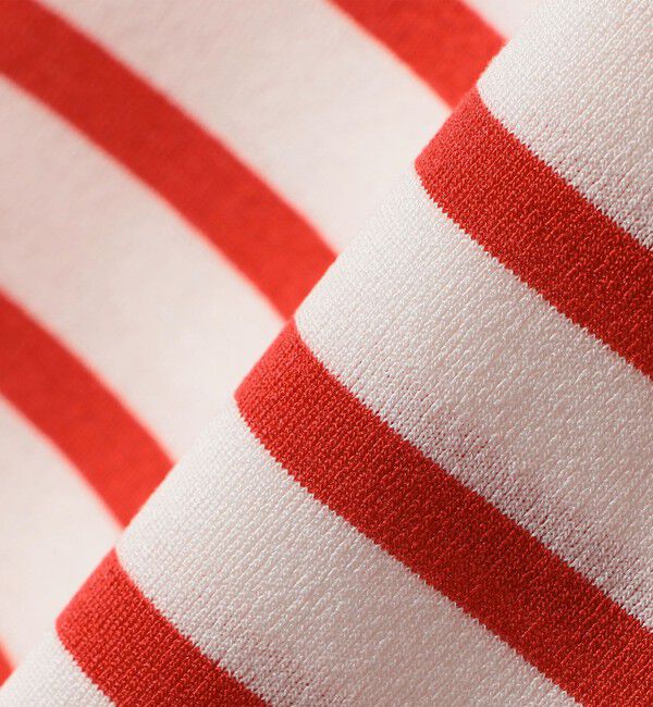 SHIPS any「《予約》SHIPS any:〈洗濯機可能〉マリンボーダー レースアップ ショートスリーブ TEE」|Tシャツ・カットソー|