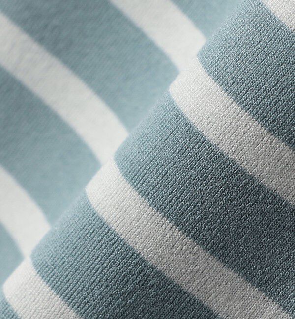 SHIPS any「《予約》SHIPS any:〈洗濯機可能〉マリンボーダー レースアップ ショートスリーブ TEE」|Tシャツ・カットソー|