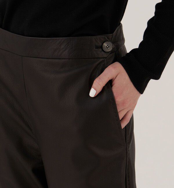 GALERIE VIE「ゴートレザー テーパードパンツ」|その他|