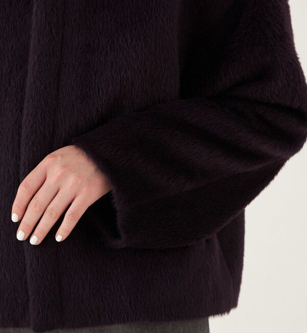 GALERIE VIE「アルパカシャギー スタンドカラーショートコート」|その他|