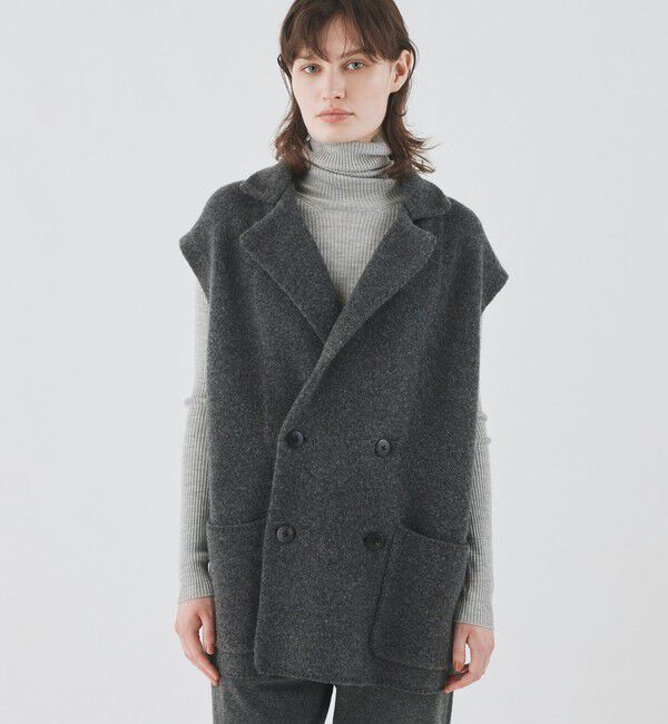 GALERIE VIE「ラムズウール スリーブレスダブルジャケット」|ベスト・ジレ|