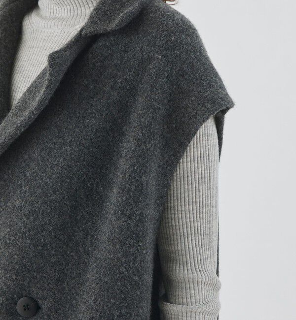 GALERIE VIE「ラムズウール スリーブレスダブルジャケット」|ベスト・ジレ|