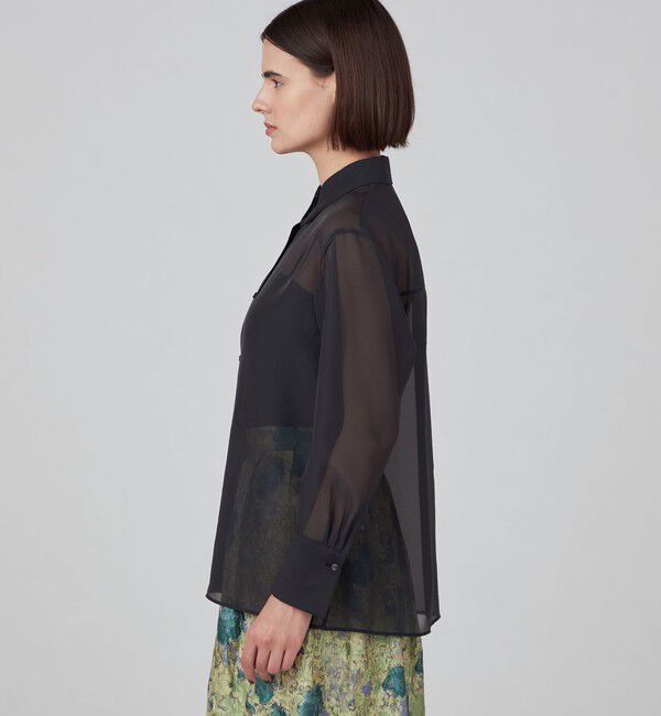 TOMORROWLAND collection「シアーオーガンジー ロングスリーブブラウス」|シャツ・ブラウス|