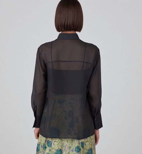 TOMORROWLAND collection「シアーオーガンジー ロングスリーブブラウス」|シャツ・ブラウス|