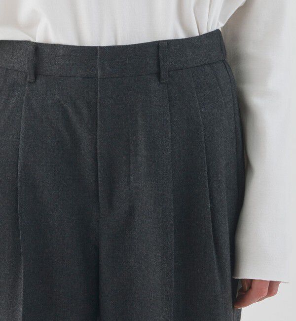 GALERIE VIE「ウーステッドフラノ タックストレートパンツ」|スラックス|