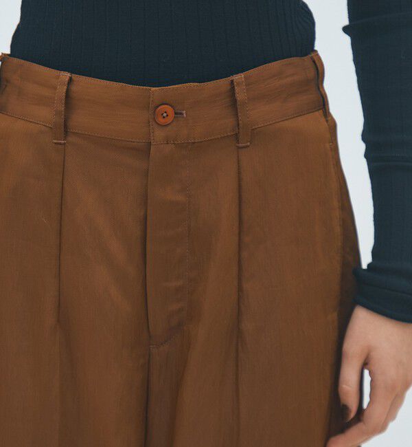 MACPHEE「レーヨンナイロンカルゼ タックワイドパンツ」|その他|