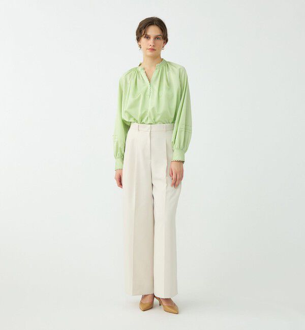 Ballsey「コットンシルクサテン スキッパーブラウス」|シャツ・ブラウス|