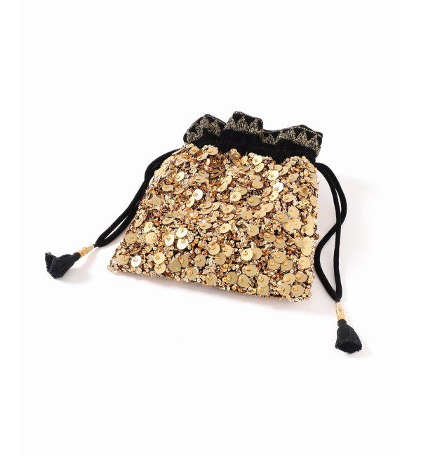 VERMEIL par iena「CITRUS シトラス 別注Gold Sequines Potli Bag C25/PO863」|その他|