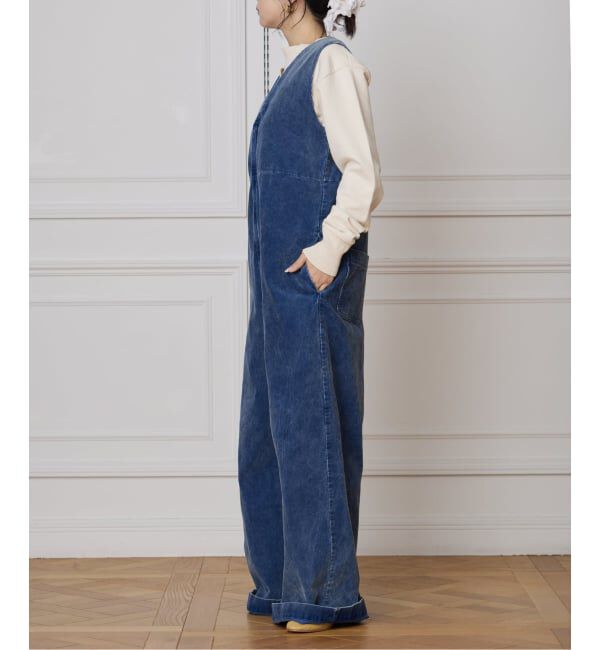 IENA LA BOUCLE「《追加》IENA LA BOUCLE インディゴコーデュロイオールインワン2」|オールインワン|