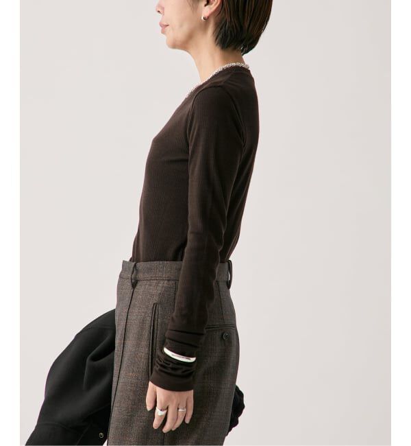 VERMEIL par iena「wool100 RIB クループルオーバー」|Tシャツ・カットソー|