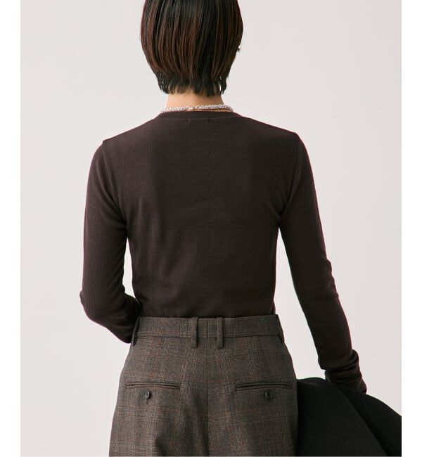 VERMEIL par iena「wool100 RIB クループルオーバー」|Tシャツ・カットソー|
