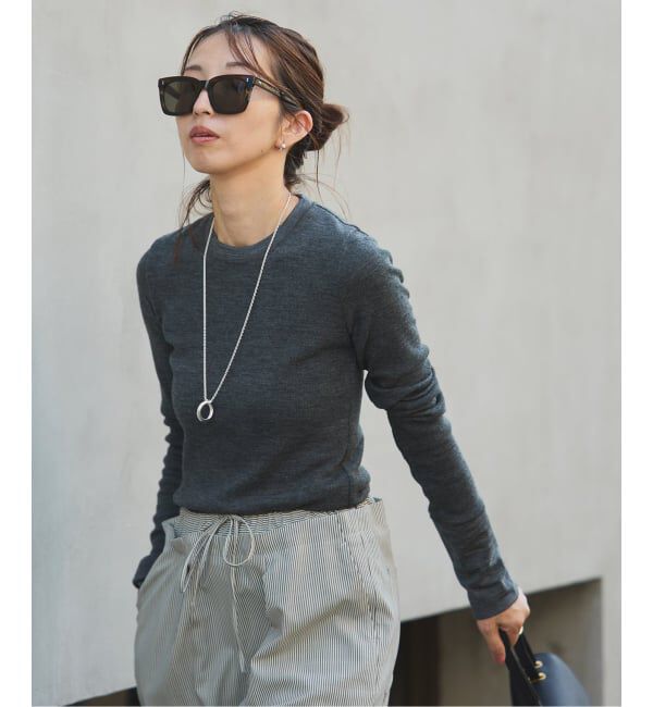 VERMEIL par iena「wool100 RIB クループルオーバー」|Tシャツ・カットソー|