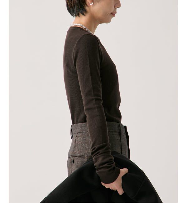 VERMEIL par iena「wool100 RIB クループルオーバー」|Tシャツ・カットソー|