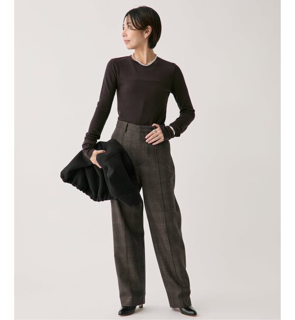 VERMEIL par iena「wool100 RIB クループルオーバー」|Tシャツ・カットソー|