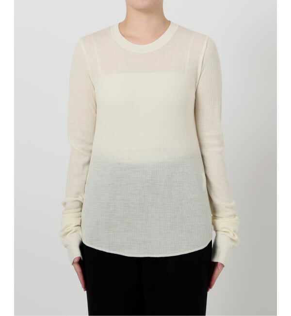 VERMEIL par iena「wool100 RIB クループルオーバー」|Tシャツ・カットソー|