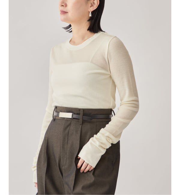 VERMEIL par iena「wool100 RIB クループルオーバー」|Tシャツ・カットソー|