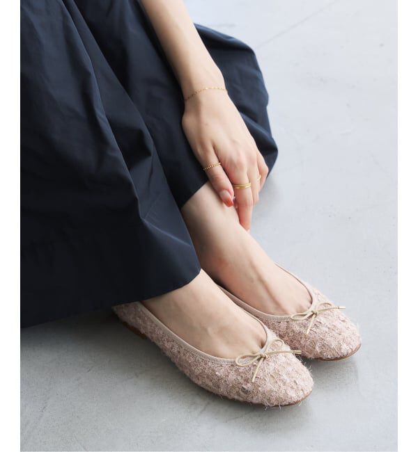  「フリンジスパンコールバレエ」|バレエシューズ|ベージュ