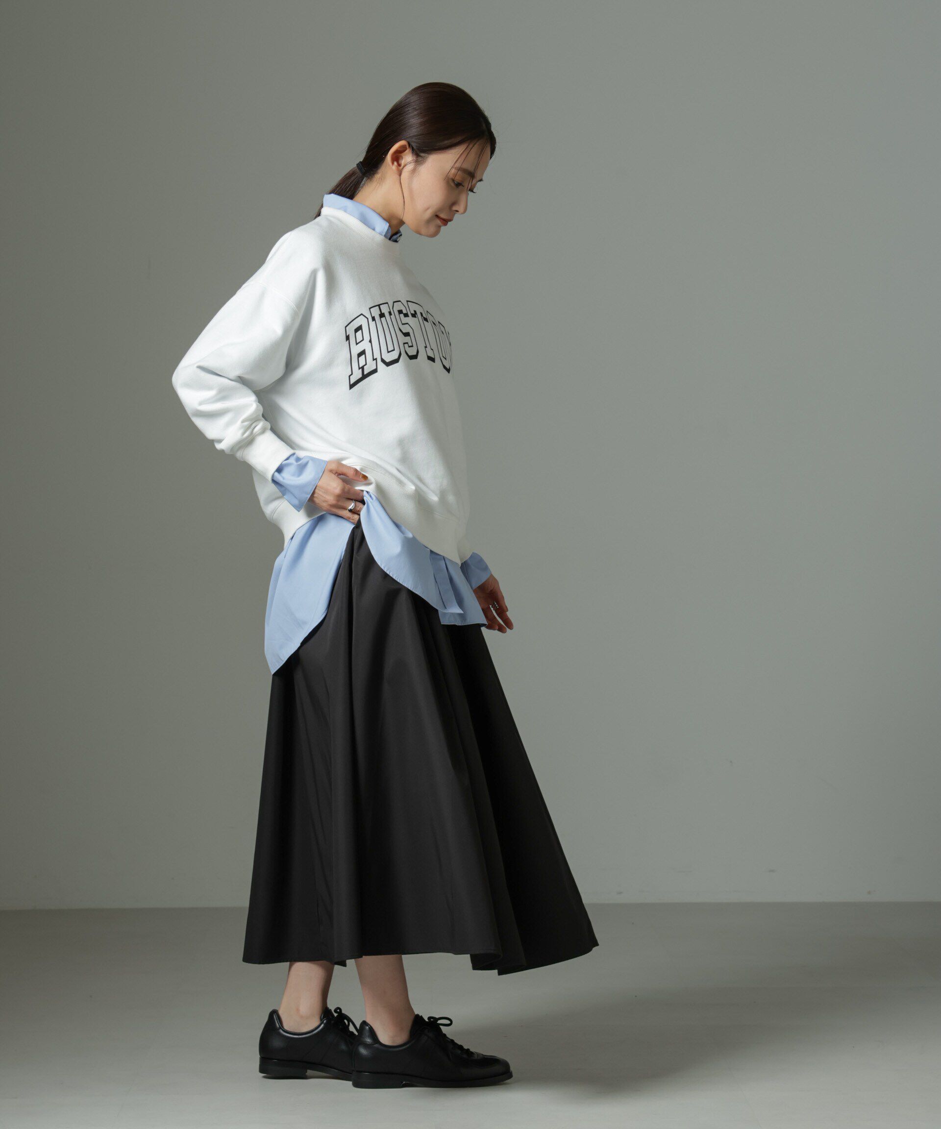 nano･universe「ウェストゴムギャザースカート」|スカート|